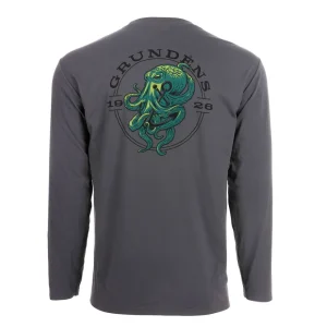 Grundéns Tech Tee Ls - Kraken Print>Men T-Shirts