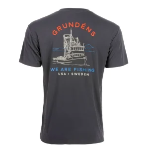 Grundéns Tech Tee Ss- Linear Wave Print>Men T-Shirts